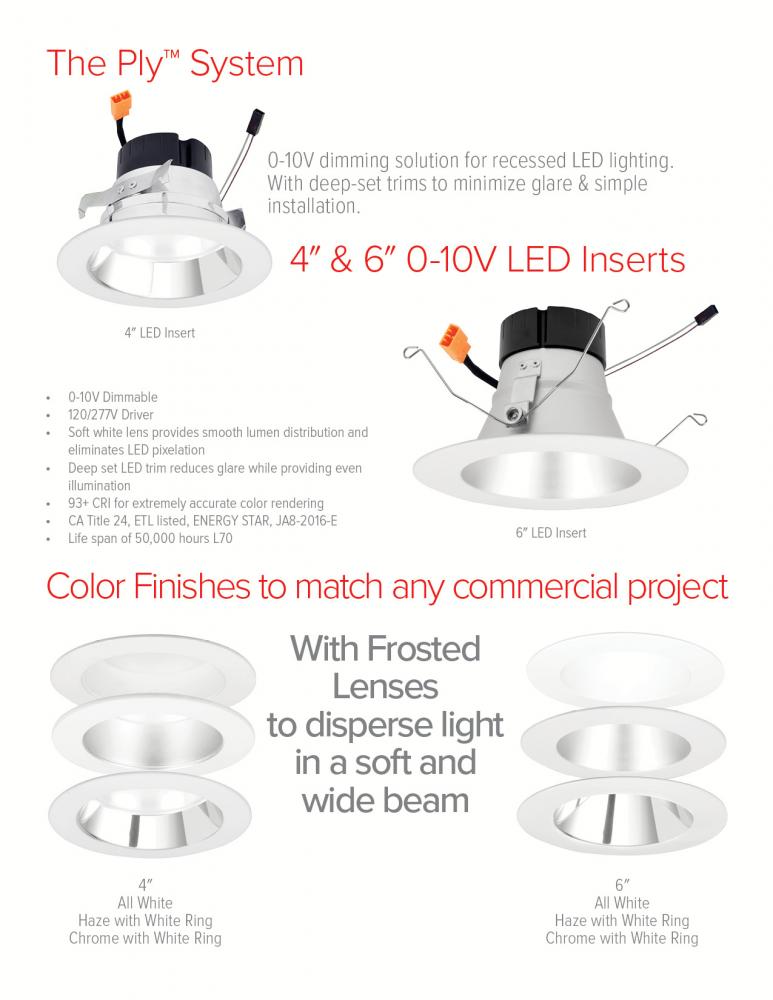 4" 0-10V LED Inserts