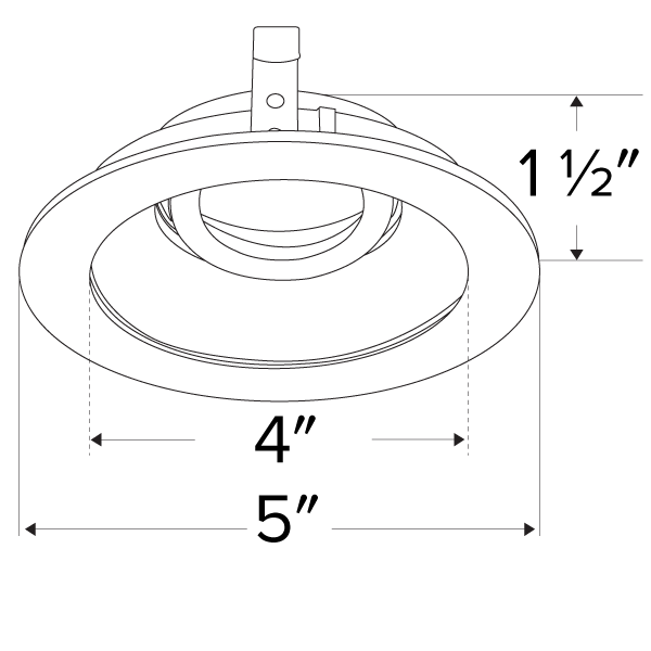 Pex™ 4" Round Adjustable Reflector with Frosted Lens