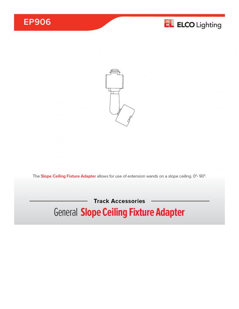 Sloped Ceiling Pendant Adapter Track Accessory