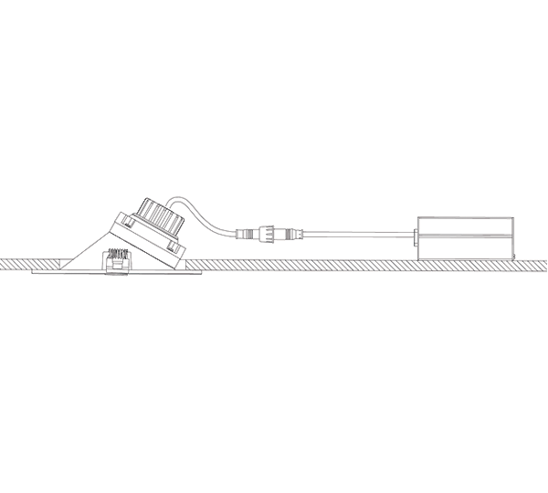 4" LED Sloped Round Regressed Gimbal with 5-CCT Switch