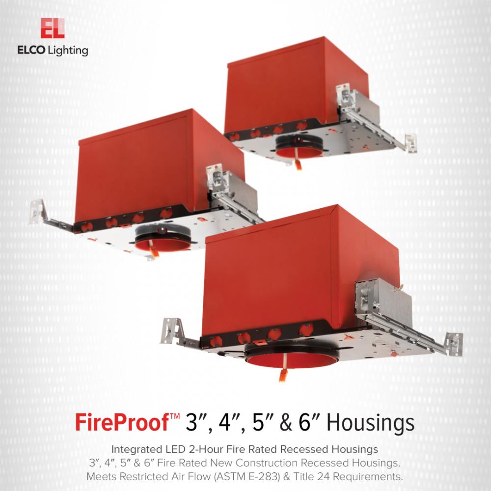 6" IC Airtight New Construction 2-Hour Fire Rated Housing