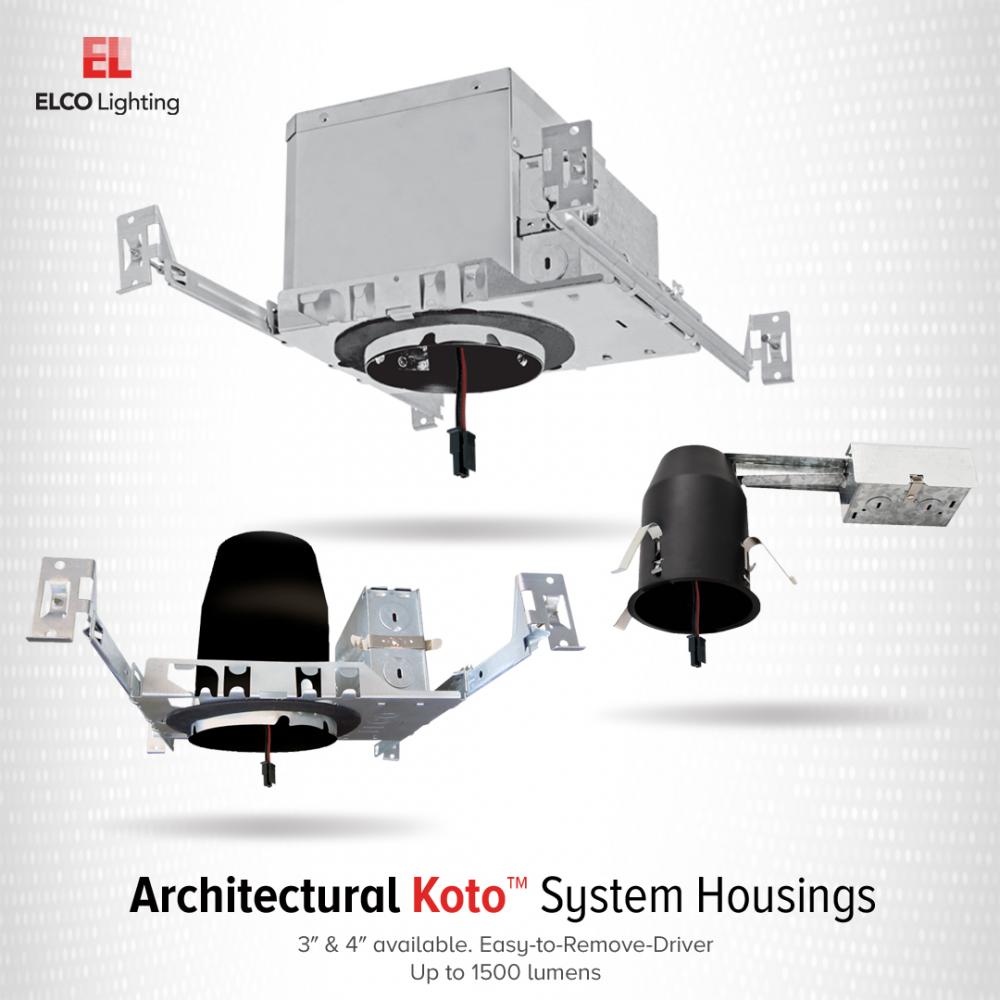 3" IC Airtight Remodel Housing for Koto™ Architectural LED Light Engine