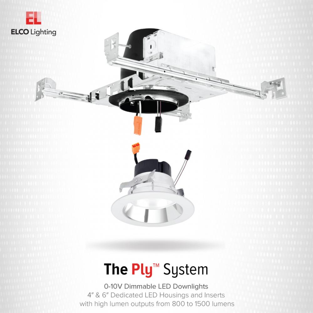 4" 0-10V  New Construction Dedicated LED Housing