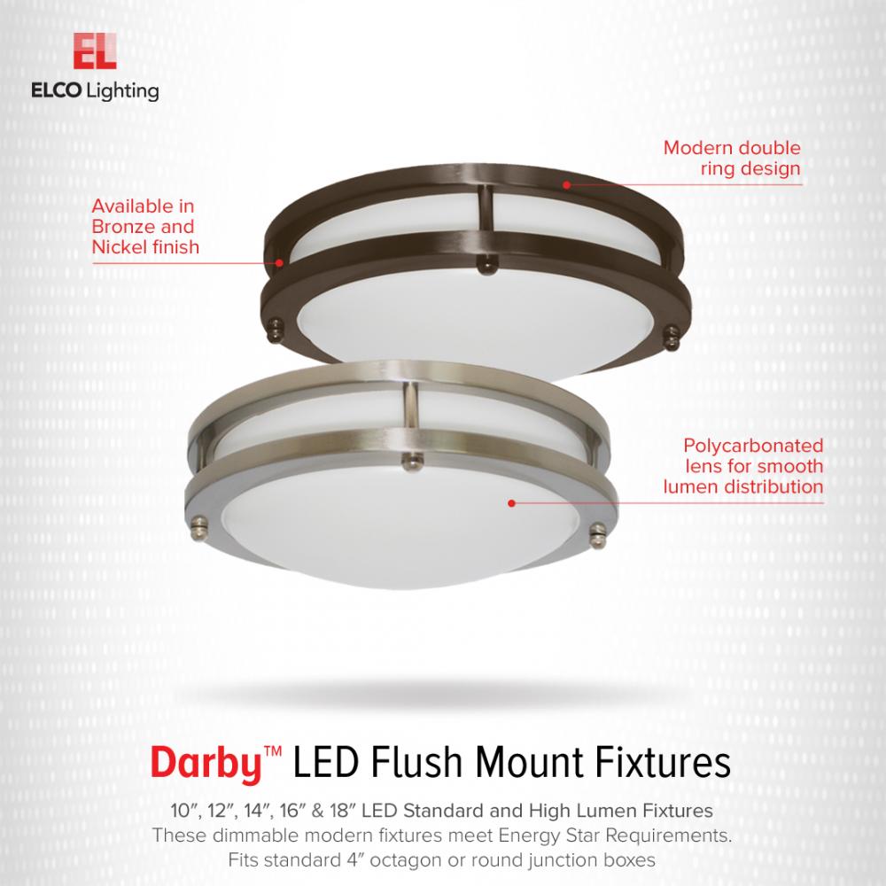 Darby LED Standard Lumen Decorative Flush Mount Lights