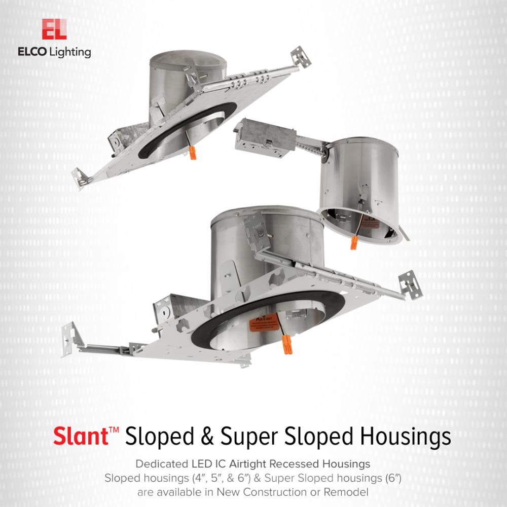 6" LED IC Airtight Super Sloped Ceiling Remodel Housing