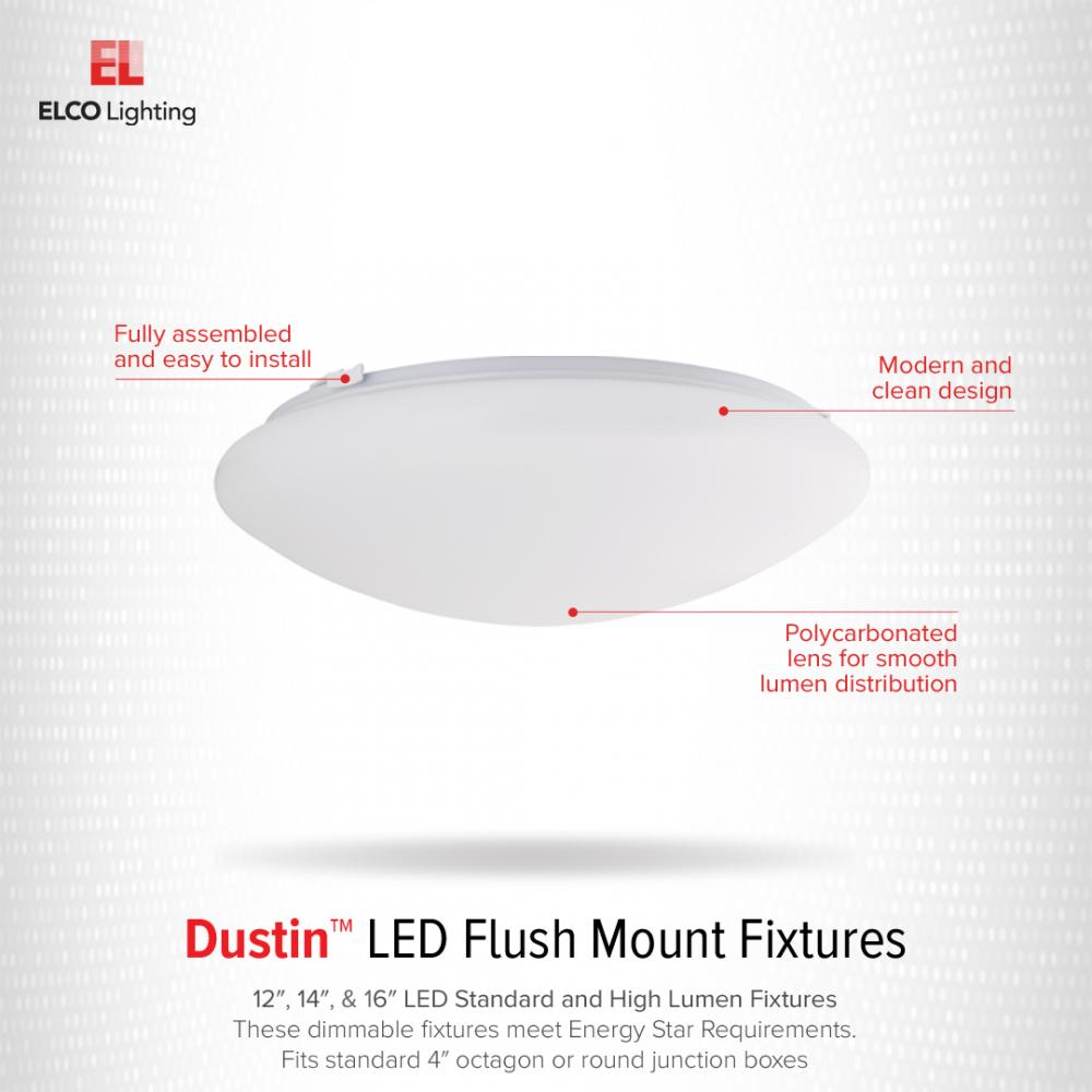 Dustin LED High Lumen Decorative Flush Mount Lights