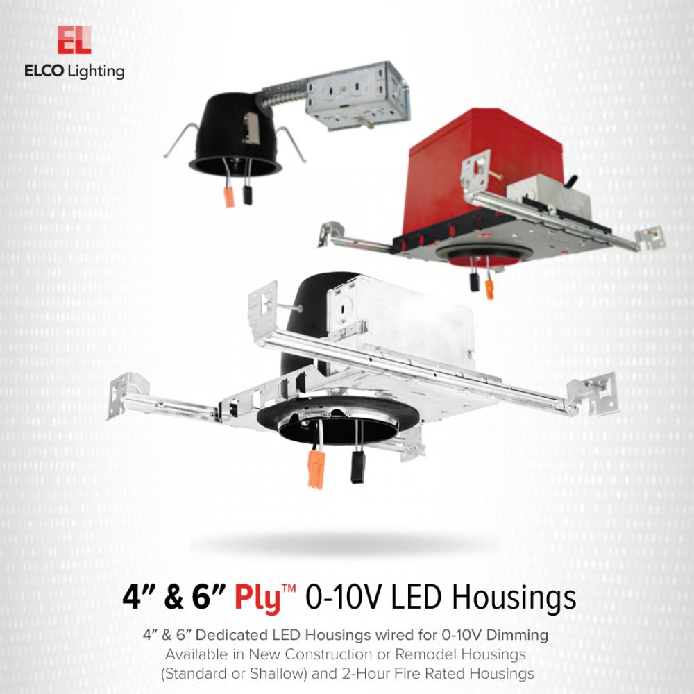 4" 0-10V Shallow Remodel Dedicated LED Housing