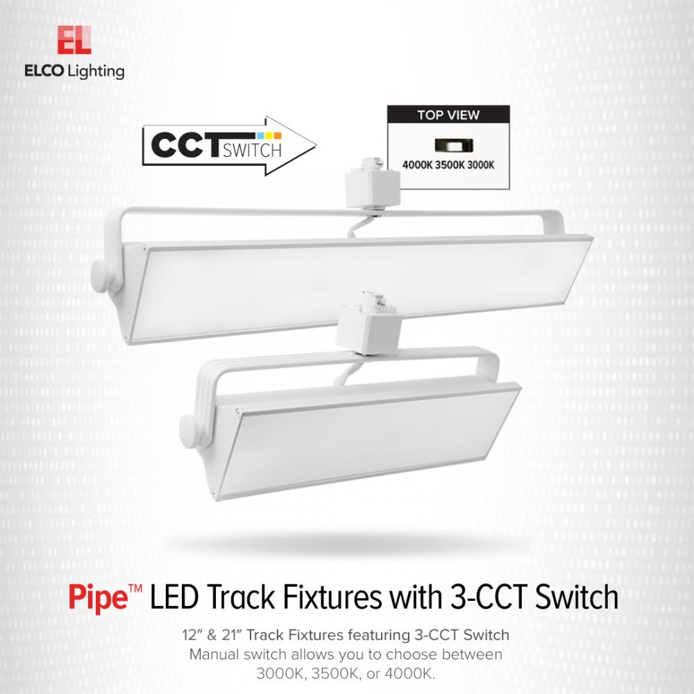 LED Pipe™ Wall Wash Track Fixture with CCT Switch