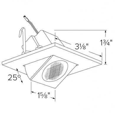 2" Square LED High-Lumen Adjustable Light Engine