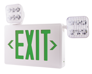 LED Exit Sign and LED Emergency Light Combo