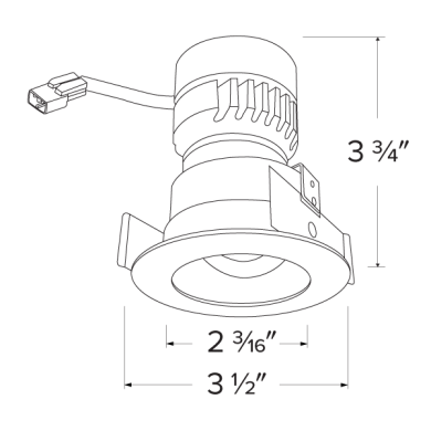 Koto™ Module with 2" Pex™ Round Adjustable Reflector Trim