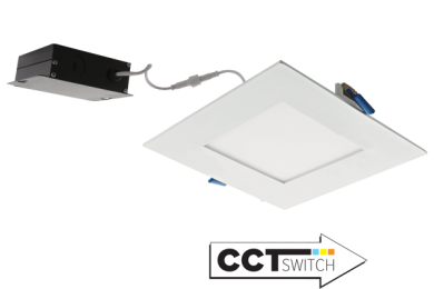 6" Ultra Slim LED Square Panel Light with 5-CCT Switch
