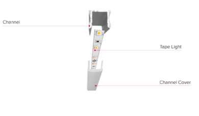 LED Tape with Deep Mount Aluminum Channel