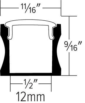 LED Tape with Deep Mount Aluminum Channel