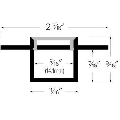 Trimless Recessed Aluminum Channel