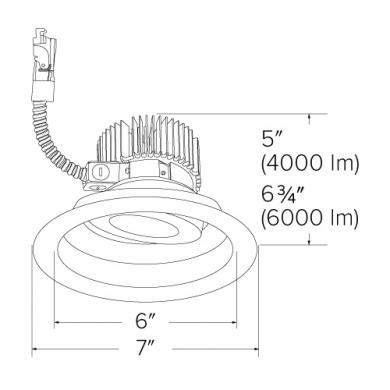 6" LED Light Engine with Adjustable Trim (4000-6000 lm)