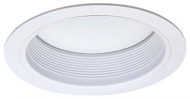 6" Baffle with Reflector and Regressed Albalite Lens Trim